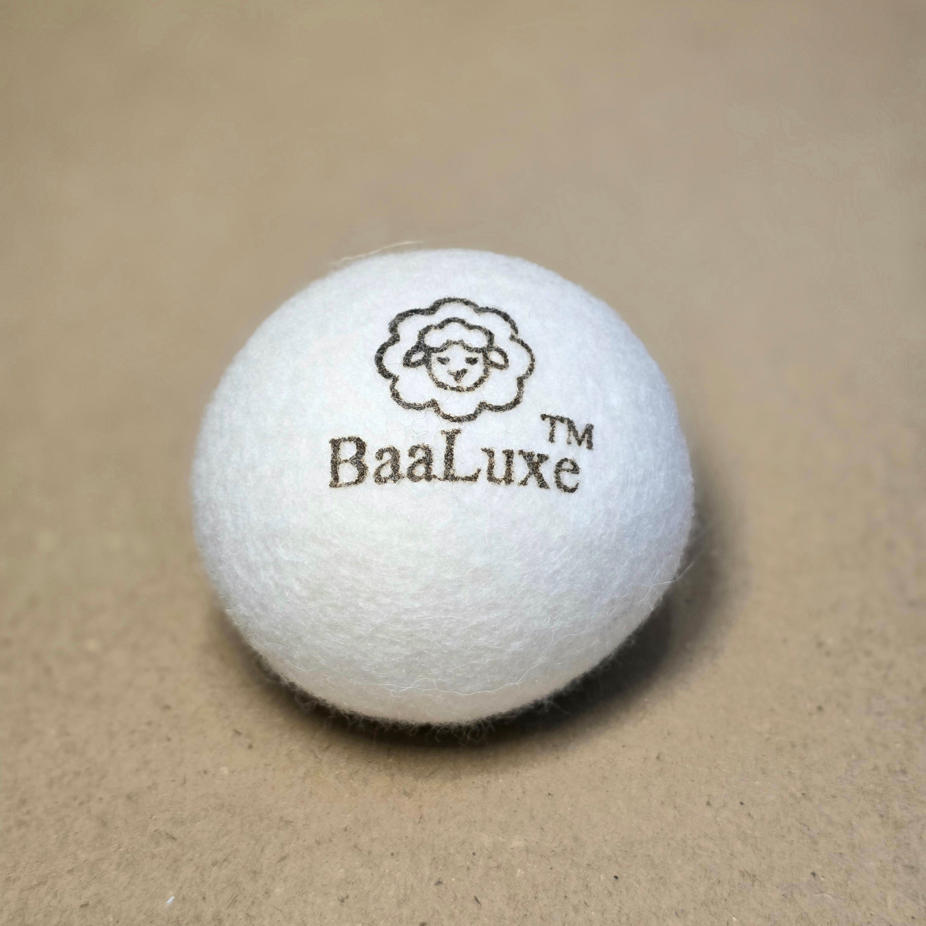 BaaLuxe™ Pure Wool Dryer Balls - Set of 6 with Reusable Cotton Bag